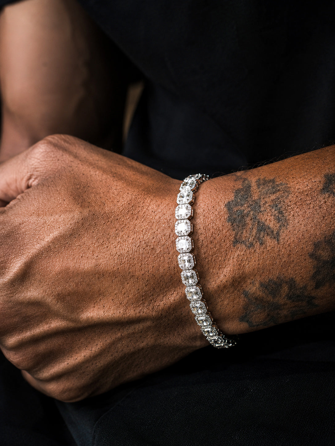 NUVELL 7mm Emerald Cut Diamond Tennis Bracelet – Iced CZ Bracelet