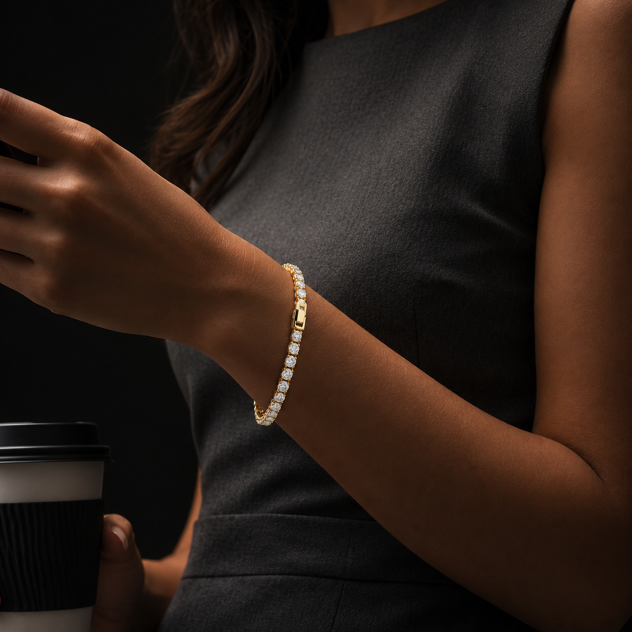 Nuvell Gold Tennis Bracelet
