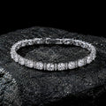 NUVELL Cushion & Round Cut Diamond Tennis Bracelet – White Gold CZ Bracelet