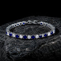 NUVELL Blue Ice Diamond Tennis Bracelet – Blue & White CZ Bracelet
