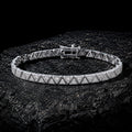 NUVELL 5mm Geometric Triangle CZ Tennis Bracelet – Silver Iced Bracelet