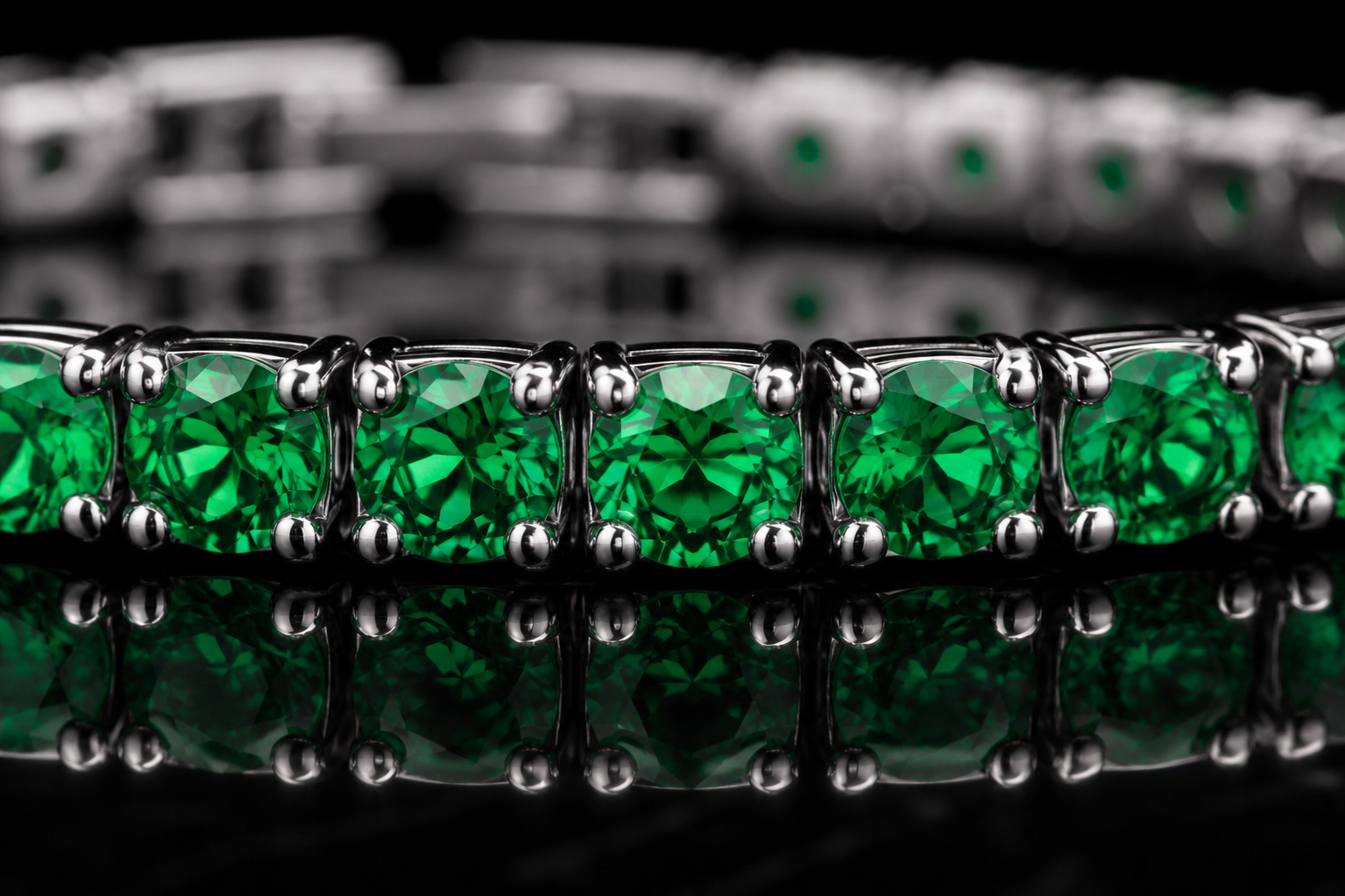 Nuvell Green Ice Tennis Bracelet